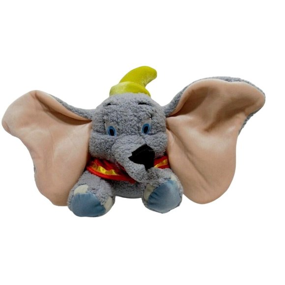 Disney Dumbo w/ Feather Plush Elephant Disneyworld Disneyland Park 15" - Picture 2 of 8